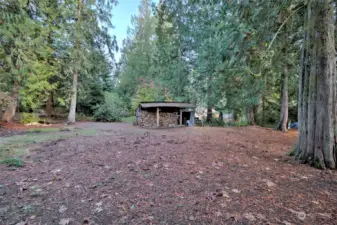 One of the firewood storage areas - all of the wood will stay with the house - probably 3-4 cords!