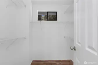 Walk-in closet in primary