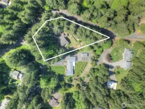 Property much larger than fenced area.