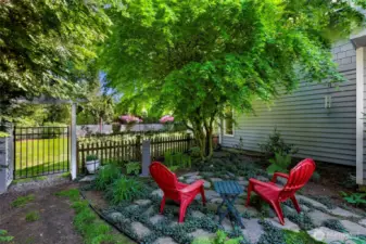 Enjoy a book in the serene shade garden