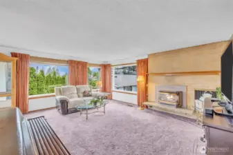 Gas brick fireplace offers plenty of heat and unique aesthetic