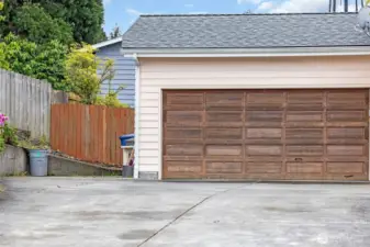 Newer Garage doors and plenty of driveway parking space