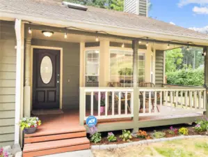 Charming covered front porch