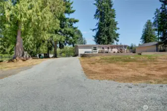 Driveway looking toward back of home