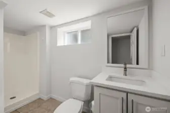 3/4 Bathroom in Fully Finished Basement