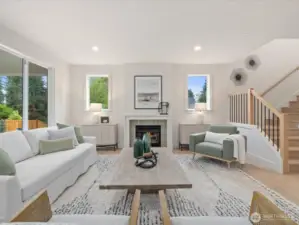 Large windows for maximum light in main living areas.