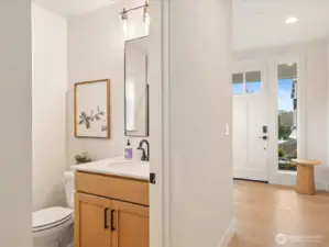 Main floor bathroom with 3/5 bath.