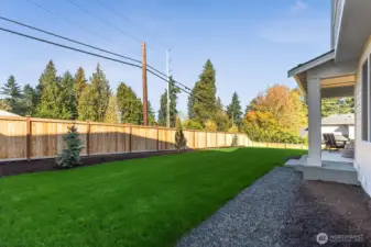 Moorlands Grove, lot 2 model home backyard.