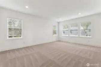 Primary Bedroom | Similar home for demonstration purposes only.  Colors and features will vary.  You will choose your interior finishes at our award winning design studio.