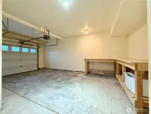 South side garage area. Shop area