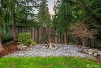 Greenbelt behind fenced backyard