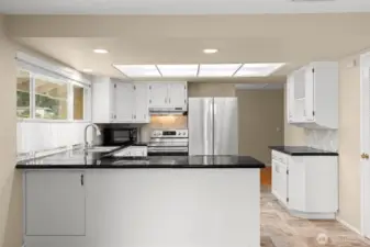 Kitchen view from living room #2