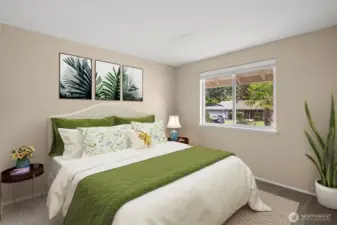 Virtually staged guest room #1
