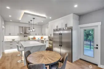 Dining area and kitchen