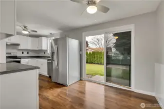 Dining and kitchen area
