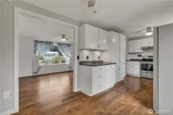 View from dining room back towards living room.