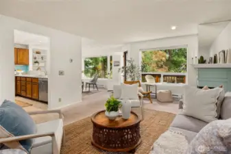 Light and bright throughout. This home lives large!