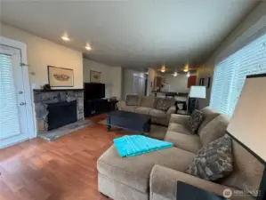 Living area of the larger 1 bedroom unit