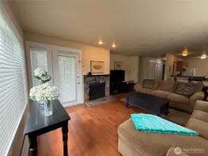 Living area of the larger 1 bedroom unit