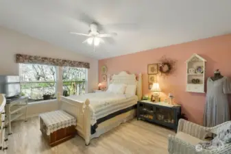 Primary suite is in back of house.Split floorplan