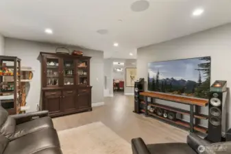 Media room/den/office centrally located on the main floor