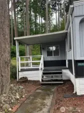 Covered front porch for morning coffee