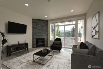 Fully Updated Living Room w/ Cozy Fireplace!