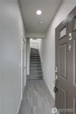 Beautiful entry from outside or garage to unit