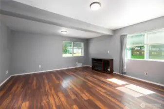 Spacious bedroom/living room of ADU