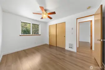 Beautiful and durable vinyl plank hardwood floors.