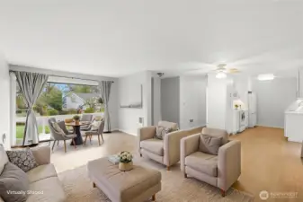 Virtually Staged Living and Dining