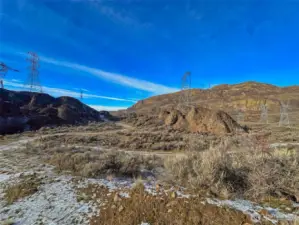 Top tier of property has more private space for RV/trailer, camping and hiking around