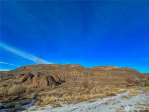 View towards west at the top of property