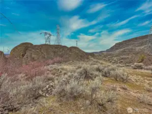 Top tier view of property towards the SW