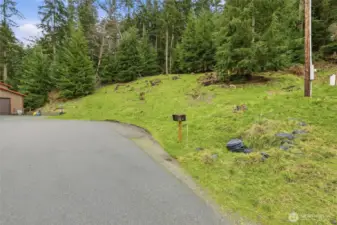 From the road, likely approach for driveway