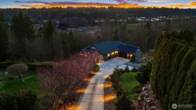 Above the sparkling wineries of Woodinville