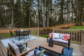 Outdoor deck, perfect for entertaining and relaxing.