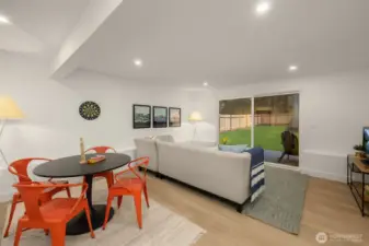 Slider access to the back yard.