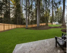 Park-like backyard with plenty of privacy.