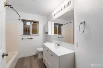 Recently updated vanity, brand new toilets in both bathrooms