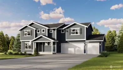 image is a rendering Photographs are for illustrative purposes only. Features, finishes, interior/exterior colors, landscaping and floorplan shown may vary from actual homes built.