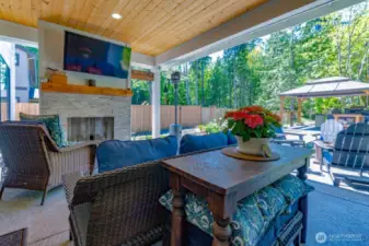 Covered Patio with TV