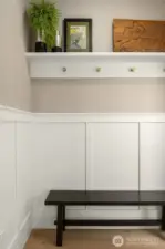 A Perfect Sized Mud Room With Built In Shelving