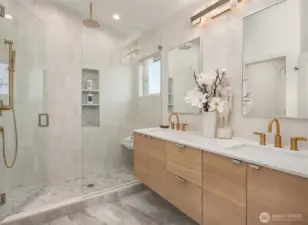 Spa Like Bath With Rain Shower & Radiant Floors