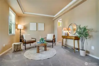 Front living room; new interior paint and carpets installed in 2024