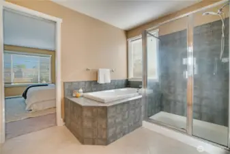 Large soaking tub
