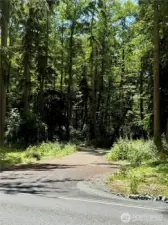 Newly paved turn-off from SR 20.