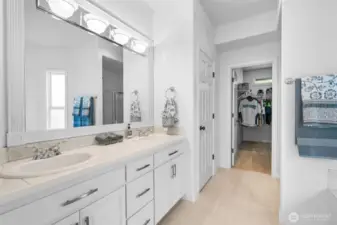 Primary Bathroom with walk-in closer