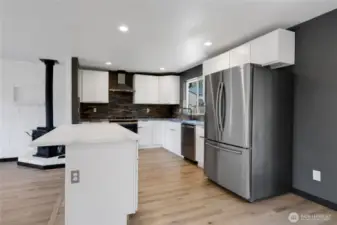 Kitchen and Island