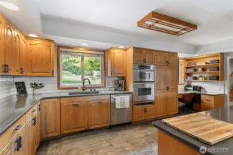 Kitchen with office space